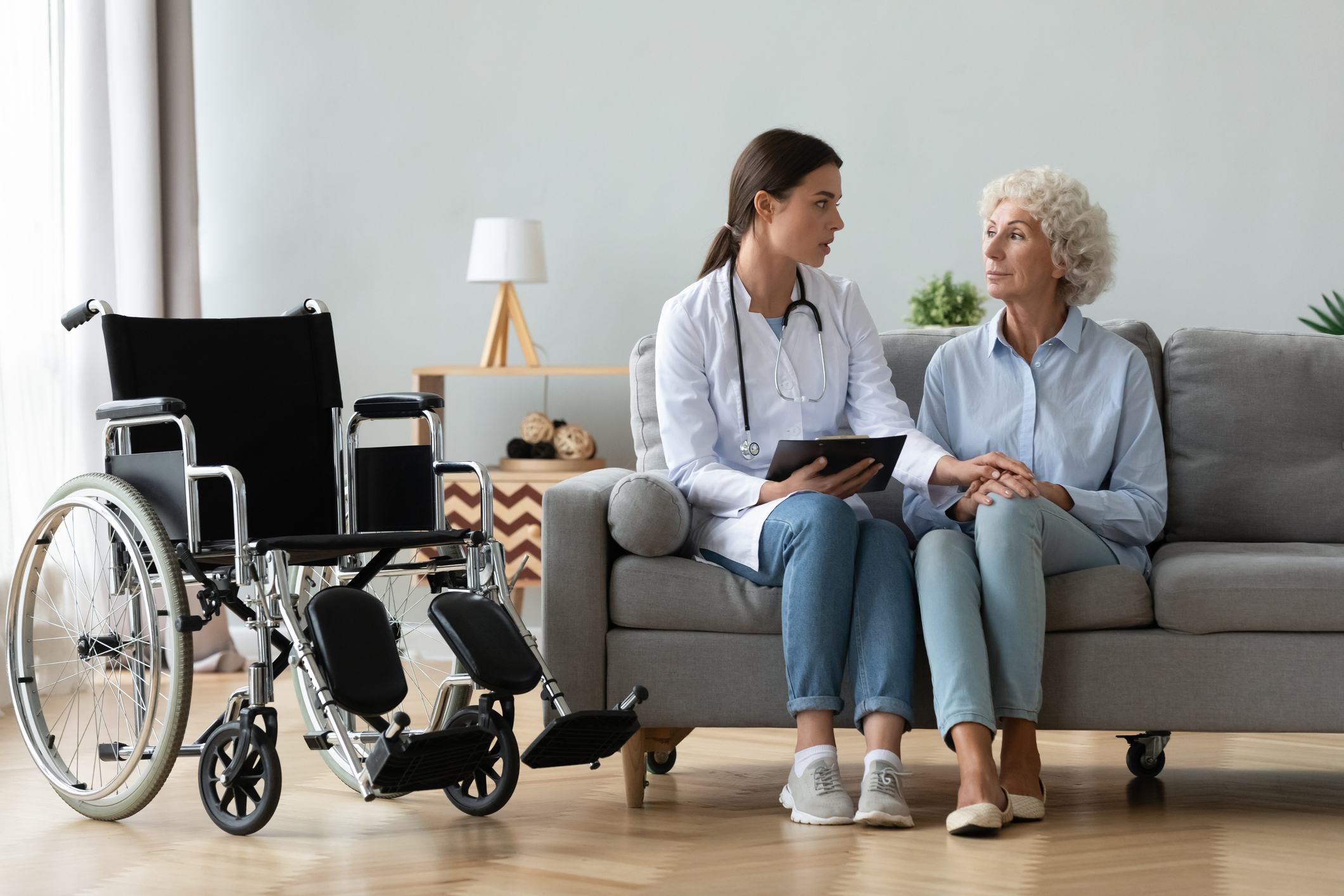 Medical billing support specialist on a call